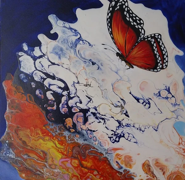 Pouring-Kunstwerk von Marina Franke